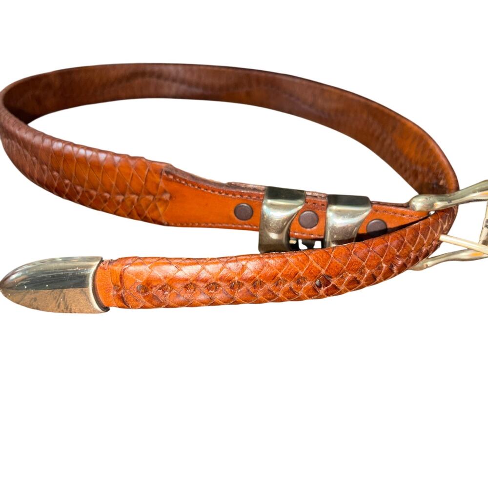 Vintage Mexican braided leather belt